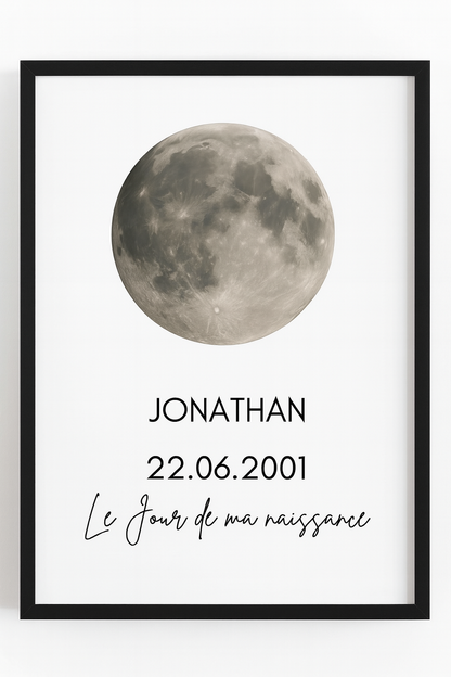 Tableau de naissance cadre de Lune